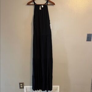 Old Navy Black Maxi Dress with Halter Neck